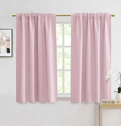 Miniatura 14 de Cortinas opacas de 48 pulgadas de largo, 34 pulgadas de ancho x 48 pulgadas de largo, cortinas opacas cortas con aislamiento térmico para Beige