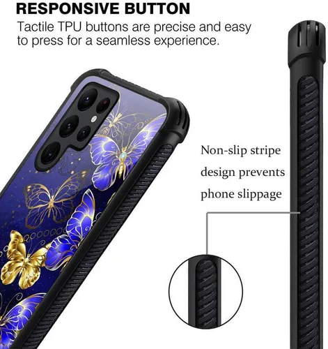 Miniatura 4 de ZHEGAILIAN Funda para Samsung Galaxy S23 Ultra, protección de grado militar, esquinas a prueba de golpes, funda antiarañazos para Samsung Galaxy S23