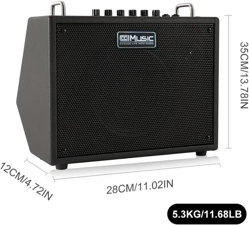 Miniatura 4 de Coolmusic Amplificador de Teclado AMP 30W Altavoz Amplificador de Batería Eléctrica, con Garantía de 3 Años