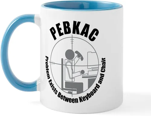Miniatura 4 de CafePress PEBKAC - Taza de café de cerámica, taza de té de 11 onzas