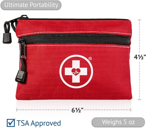 Miniatura 2 de Swiss Safe Kit de primeros auxilios 2 en 1 para automóvil, viajes y hogar, negocios – Mini kit adicional para ayuda de emergencia médica
