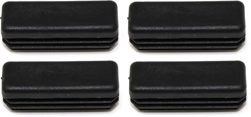 Miniatura 9 de Tapa rectangular negra de plástico de 1/2 x 1-1/2 pulgadas, tapón de acabado, tapa de extremo de tubo de tubo, universal para silla duradera (2)
