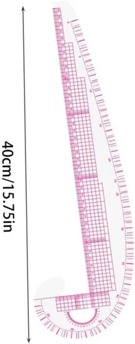 Miniatura 8 de Regla curva 3 en 1, regla de costura métrica de plástico para costura, regla de manualidades para costura, regla curva, regla de costura métrica