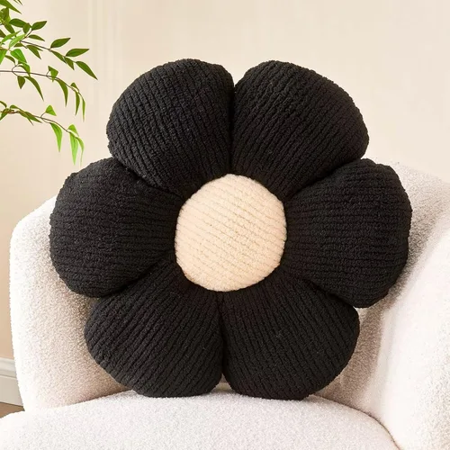 Miniatura 18 de Kcvvcr Almohada Decorativa de Flores, Almohada de Suelo Suave Blanca con Forma de 14.9" para Decoración del Hogar, Lindas Almohadas Decorativas