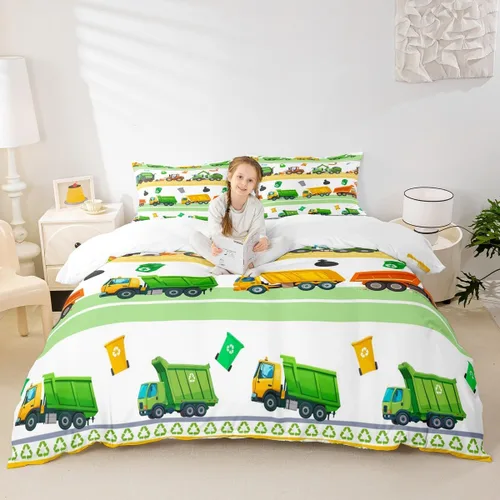 Miniatura 21 de Juego de funda de edredón para niños de dibujos animados, diseño de pingüinos de dibujos animados, lindo juego de ropa de cama de animales árticos