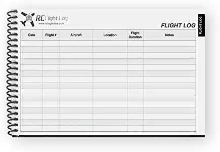 Miniatura 2 de Libro de registro de vuelo RC – Edición Deluxe – Libro de registro de aviones RC todo en uno con registro de vuelo, registro de mantenimiento