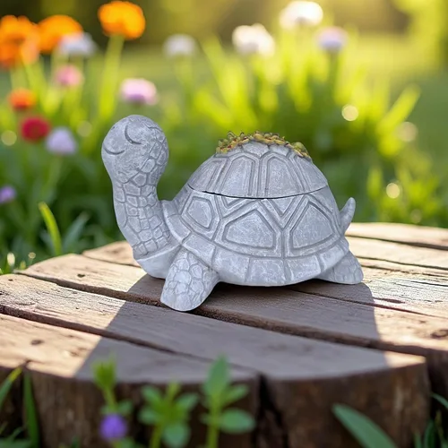 Miniatura 3 de Turtle Hide A Key Outside Cute Suculenta Turtle Key Hiders Outdoor Spare Fake Rock Ocultar Dispositivos Secretos Titular Estatua Decoración