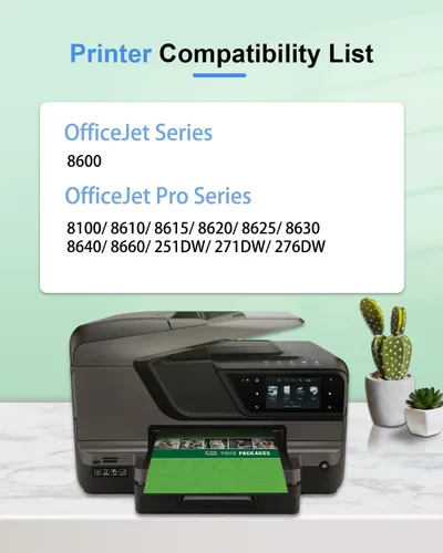 Miniatura 2 de 950XL 951XL - Cartuchos de tinta compatibles con HP 950 951, paquete combinado para OfficeJet Pro 8100 8600 8610 8615 8620 8625 8630 251DW 276DW