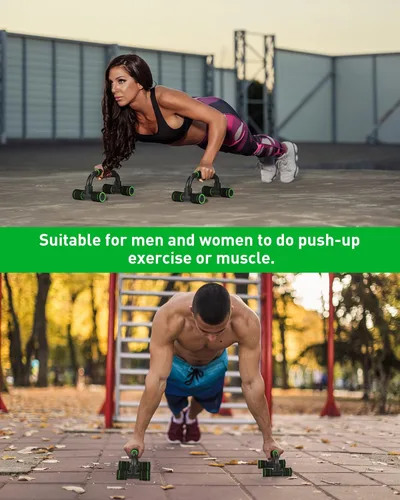 Miniatura 5 de CUNCUI Barra de flexión, estructura portátil para entrenamiento de fitness en casa, soporte de empuje para entrenamientos de piso, adecuado