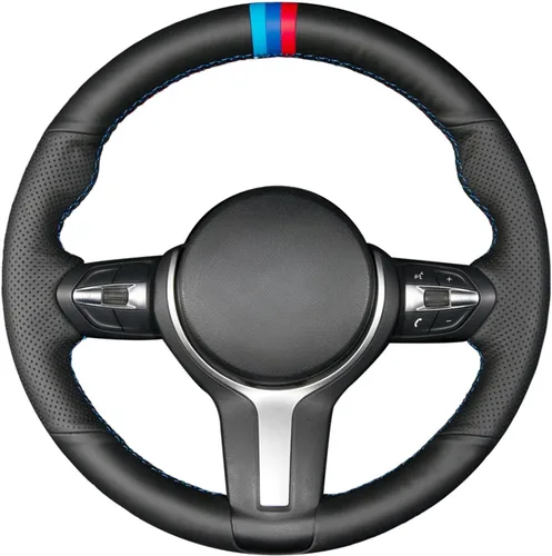 Miniatura 35 de MEWANT - Funda para volante de automóvil cosida a mano de Athsuede para BMW F87 M2 F80 M3 F82 M4 M5 F12 F13 M6 F85 X2 X5 M F86 X6 M F33 F30 M
