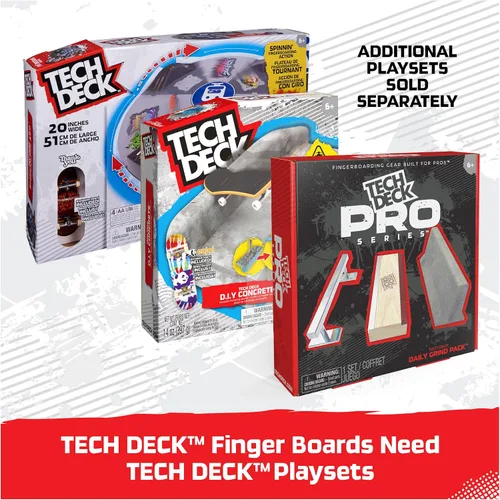 Miniatura 6 de TECH DECK Fingerboard - Paquete de 10 patinetas coleccionables Ultra DLX de Element, Primitive y Flip, gráficos auténticos de tabla, uso en todos