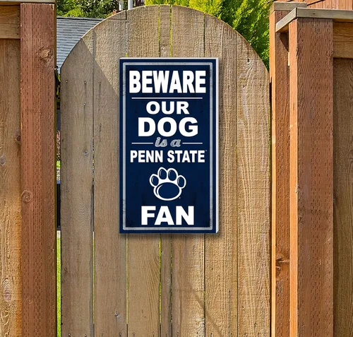 Miniatura 2 de KH Sports Fan Letrero de Penn State Nittany Lions de 11 x 20 pulgadas en Outdoor Beware of Dog, color del