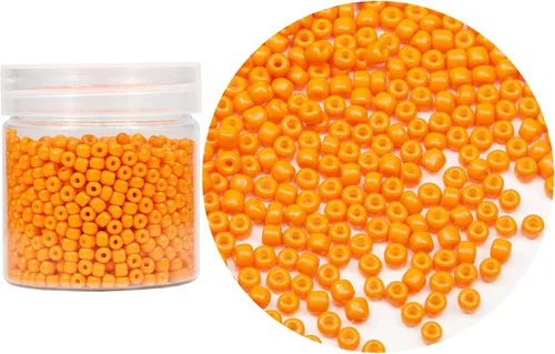 Miniatura 15 de Bala&Fillic Cuentas de semillas de vidrio sueltas de color amarillo claro opaco de 0.157 in, alrededor de 1400 piezas/3.88 oz en caja 6/0, cuentas