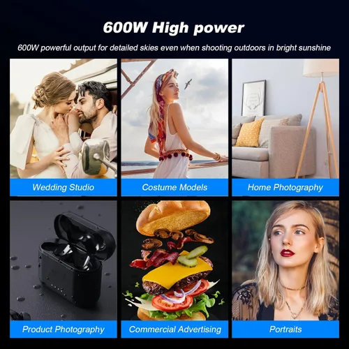 Miniatura 6 de Godox AD600BM Montura Bowens 600Ws GN87 Flash estroboscópico de alta velocidad para exteriores y estudio monoluz con sistema inalámbrico 2.4G X