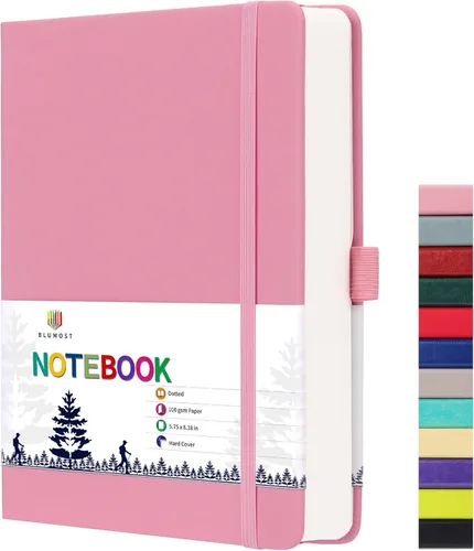 Miniatura 15 de Cuaderno de papel en blanco - 280 páginas A5 con papel en blanco de 100 g/m², papel grueso, tapa dura, cuero PU, 5.75" × 8.38" - Negro