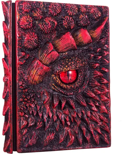 Miniatura 15 de Diario 3D en relieve de ojo de dragón en relieve, cuaderno grabado de resina, cuaderno Dnd para los amantes de los dragones, papel en blanco, bloc