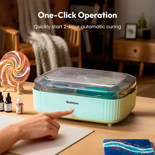 Miniatura 3 de Resiners Máquina de Curado de Resina con Bandeja Más Grande para Principiantes de Resina, Curado al Aire, Suministros de Resina de Curado Automático