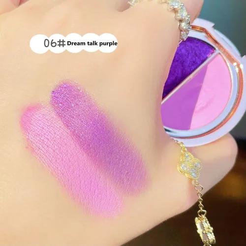 Miniatura 2 de Sombra de ojos de doble color, paleta de maquillaje de ojos de alto pigmento, polvo de sombra de ojos de metal brillante mate, maquillaje de ojos