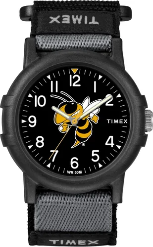 Miniatura 29 de Timex Reloj unisex Collegiate Recruit de 1.496 in - Tennessee Volunteers con correa de tela negra Texas Tech Red Raiders