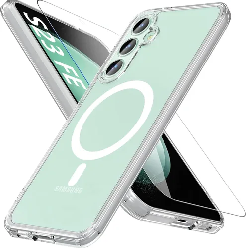 Miniatura 50 de OWKEY Funda magnética para Samsung Galaxy S23 de 6.1 pulgadas, para Magsafe con protector de pantalla, protección de grado militar, a prueba
