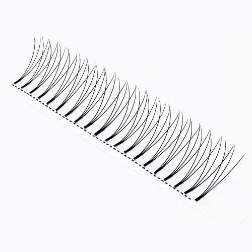 Miniatura 9 de QUEWEL Extensiones de pestañas listas para colocar, Extensiones de pestañas en abanico prefabricadas 3D de 0.07mm de grosor, rizado C, 10mm
