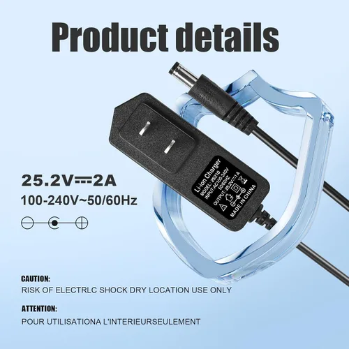 Miniatura 3 de Cargador de pistola de masaje 24V ~ 25.2V 1A cargador para 24V