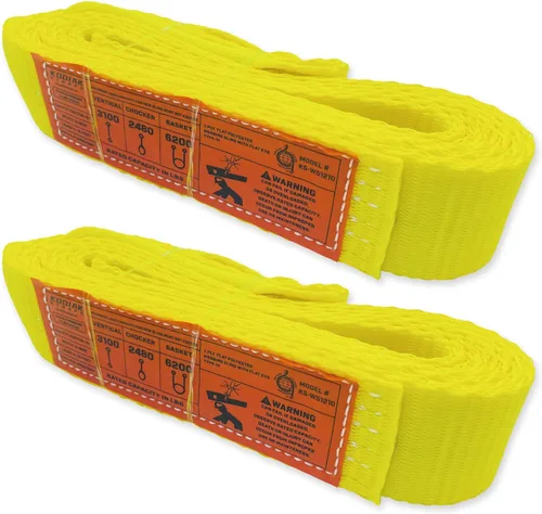 Miniatura 9 de Correa de 1 capa de 1" x 4 pies para elevación 2 paquetes Correas de amarre resistentes para aparejo, movimiento, remolque y elevación KODIAK STRAPS