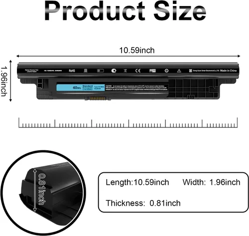 Miniatura 2 de SLE-TECH Batería XCMRD de 40 Wh para Dell Inspiron 15 3000 Series 3531 3541 3542 3521 3537 3543 15R 5537 5521 17 3721 3737 17R 5737 5721 14 37 421 3