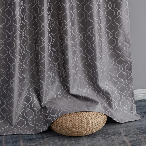 Miniatura 7 de HLC.ME Franklin - Cortinas de paneles 100% opacas, diseño marroquí, con bolsillo para cortinero, con aislamiento térmico, ahorro de energía, bloquea