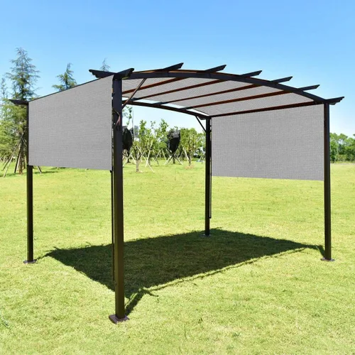 Miniatura 6 de Eden's Decor - Toldo recto de borde plano, rectangular, de 5' x 7', gris, con bloqueo de rayos UV, de tela, para dar sombra en exteriores, toldo