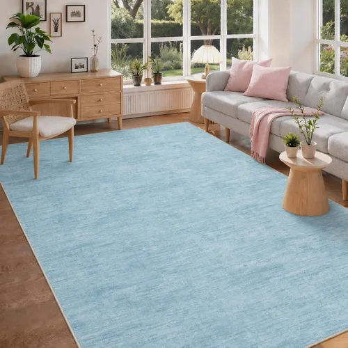 Miniatura 58 de RUGSREAL - Tapete pequeño de 2x3 con base de goma, resistente a las manchas, moderno, color liso, contemporáneo lavable, para la entrada, sala