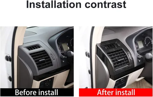 Miniatura 2 de YIWANG Marco de ventilación de aire acondicionado lateral de automóvil ABS cromado 2 piezas para Toyota Land Cruiser Prado FJ150 150 2010-2019