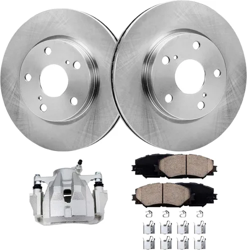 Miniatura 110 de Detroit Axle - Rotores de freno para Jeep Compass 2015-2022 Renegade 2016-2022 Fiat 500X 2016-2022, 2018, 2019, 2020, 2021. Reemplazo de rotores