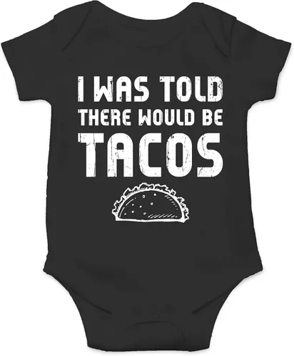 Miniatura 5 de CBTwear Body de bebé con texto en inglés "I Was Told There Would Be Tacos" - Lindo mameluco de humor unisex para recién nacidos