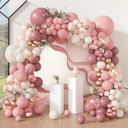Miniatura 13 de Amandir Kit de Arco de Guirnalda de Globos Azul Polvoriento Verde de 173 Piezas, Globos de Confeti Azul Neblina Niebla Azul Ceniza Niebla Verde