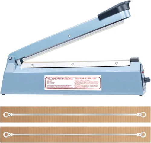 Sellador térmico por impulso, sellador manual de bolsas, máquina de sellado térmico de 12 pulgadas, máquina selladora de impulsos para bolsas de