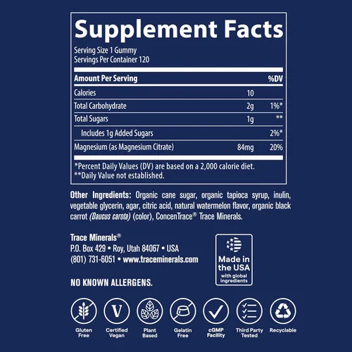 Miniatura 6 de Trace Minerals Research Gomitas de magnesio 120 unidades, 120 CT