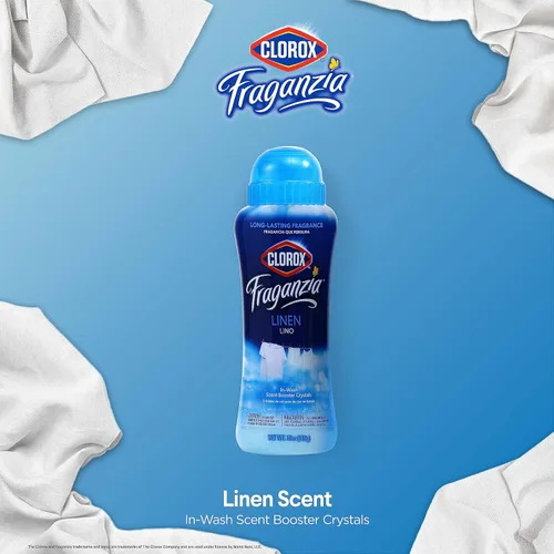 Miniatura 2 de Clorox Fraganzia - Cristales potenciadores de aroma para lavandería en aroma a lino - Perlas perfumadas para lavado para ropa y sábanas frescas