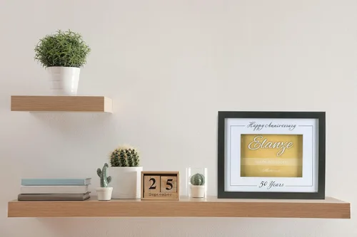 Miniatura 6 de Elanze Designs 50th Anniversary Love Never Fails - Marco de fotos de madera negra (8 x 10 pulgadas)