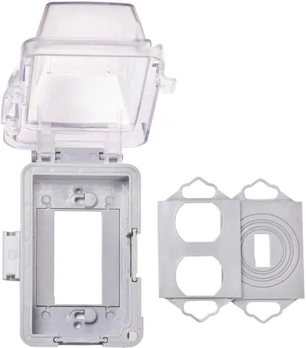 Miniatura 2 de TayMac MM420C - Cubierta de placa de pared de 1 banda no metálica, extra resistente, resistente a la intemperie, de uso en horizontal/vertical
