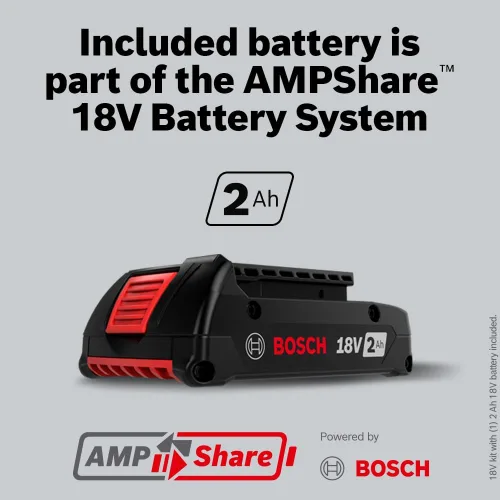 Miniatura 11 de Bosch GSB18V-490B12 18V EC Kit de taladro/destornillador de martillo sin escobillas de 1/2 pulgada con (1) batería de alimentación estándar de 2 Ah