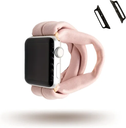 Banda de yoga rosa rubor para Apple Watch Series 1-8, 1.496 in 1.575 in 1.614 in 1.654 in 1.732 in 1.772 in