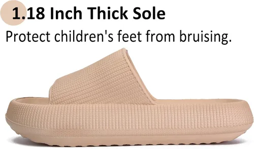 Miniatura 3 de sharllen Sandalias de nube para niños y niñas, pantuflas de casa, cómodas pantuflas de nube para niños, antideslizantes, para niñas, sandalias