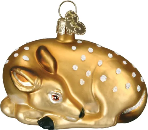 Miniatura 9 de Old World Christmas Adorno de cristal soplado de mapache para árbol de Navidad, decoración navideña artesanal, colección de animales de vida