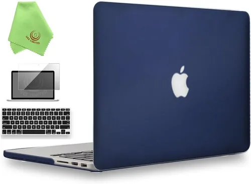 Miniatura 13 de UESWILL Funda rígida mate 3 en 1 compatible con MacBook Pro (Retina, 13 pulgadas, finales de 2012/2013/2014/principios de 2015), modelo A1425 / Negro