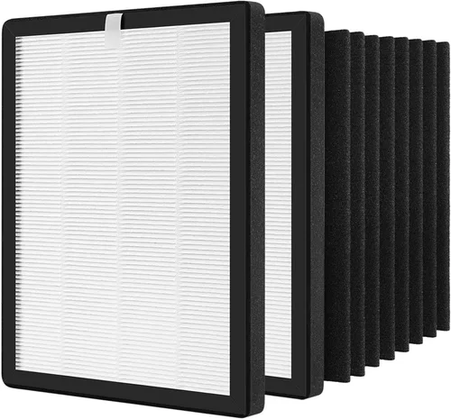 Filtros de repuesto HEPA 9000 de ProHEPA compatibles con VEVA ProHEPA 9000 Air Pur ifiers, 2 filtros HEPA + 8 filtros de carbón activado