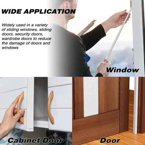 Miniatura 8 de Burlete de puerta en forma de cuña de 196 pulgadas, sellador de puerta, aislamiento de ventanas y puertas, tira de espuma aislante autoadhesiva