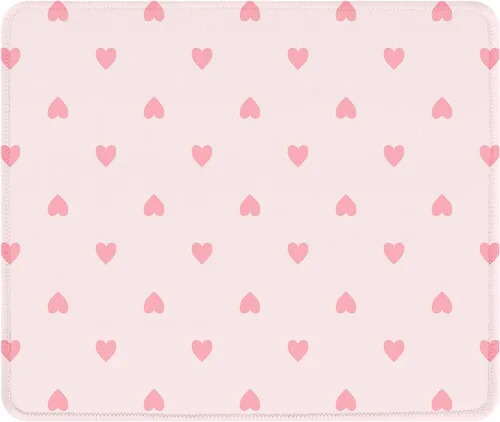 Miniatura 19 de Seorsok Alfombrilla de mouse cuadrada estética con forma de corazón, diseño personalizado para oficina y hogar, alfombrilla de mouse divertida