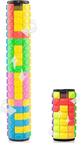 R.Y.TOYS Juguete para ansiedad, rompecabezas de cubo mágico, rompecabezas de cerebro para adultos, juego de mano inquieto de lógica giratoria y