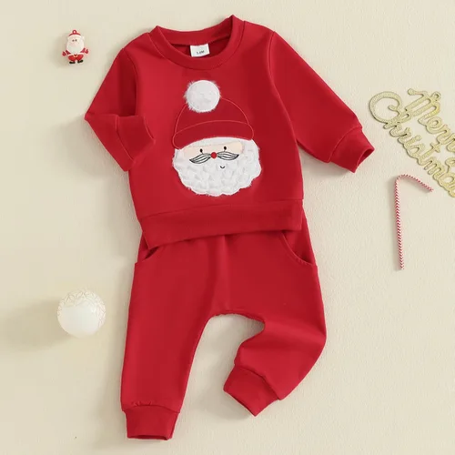 Miniatura 60 de Conjunto de camisa larga y divertida para bebé niño y niña, ropa de primera Navidad, 6, 12, 18, 24 meses, 2T